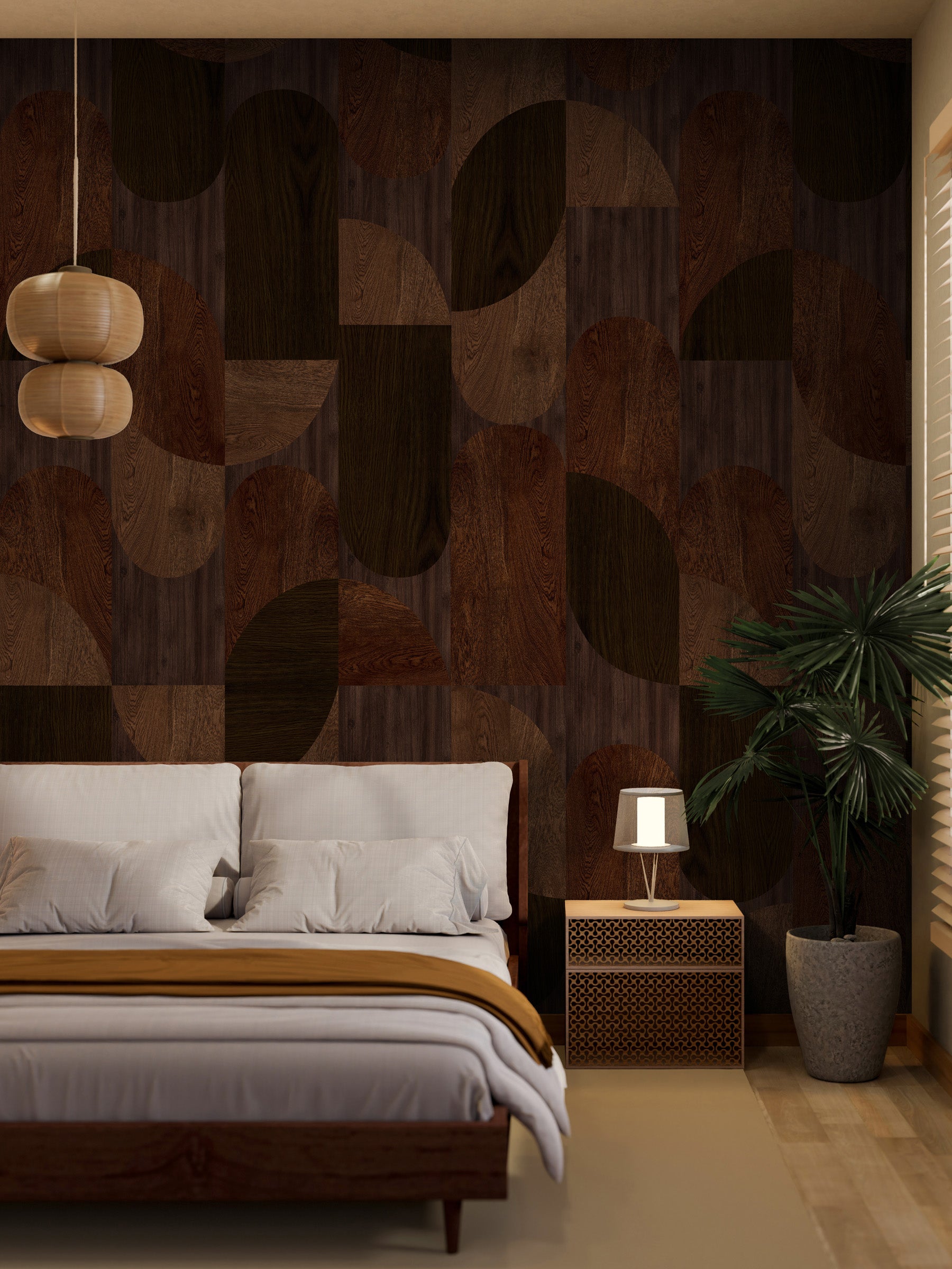 Arches Mural Mahogany Wide Lifestyle Image