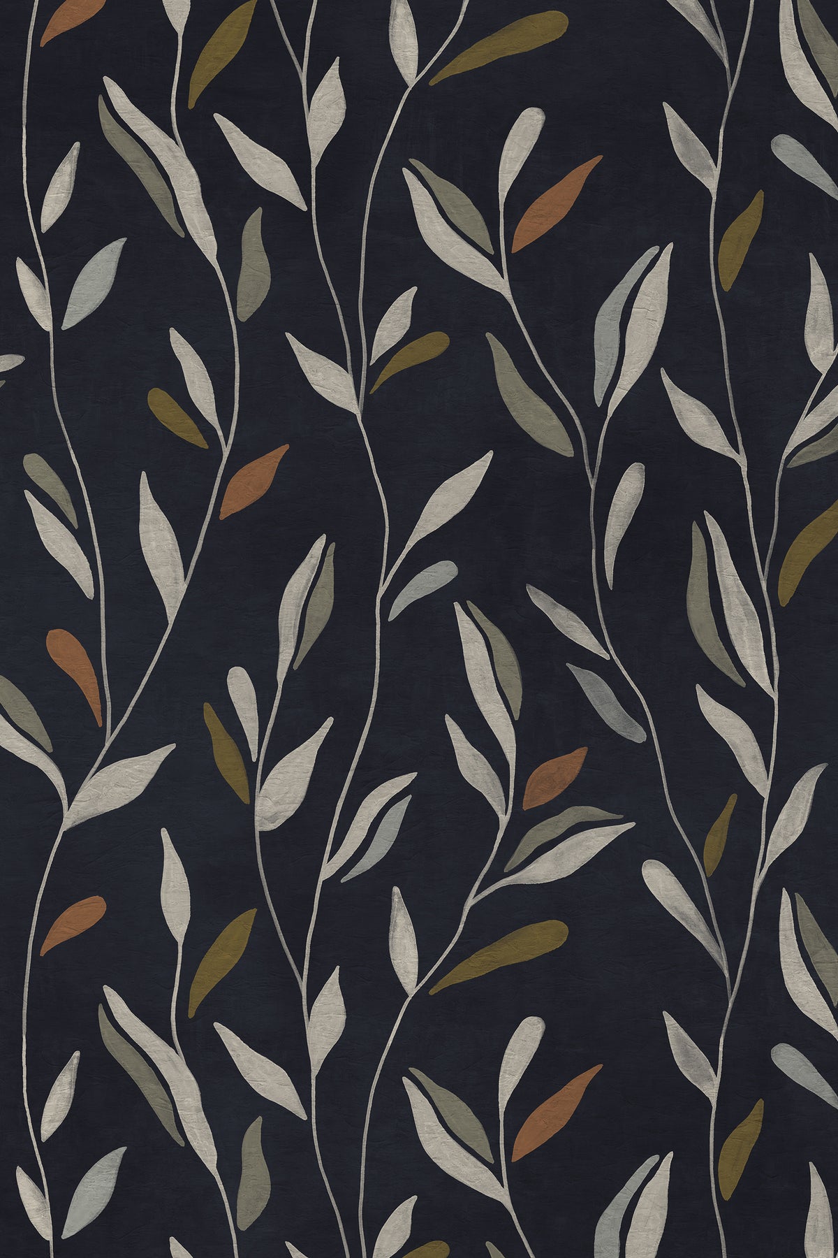 Laurel  Midnight Wallpaper Design