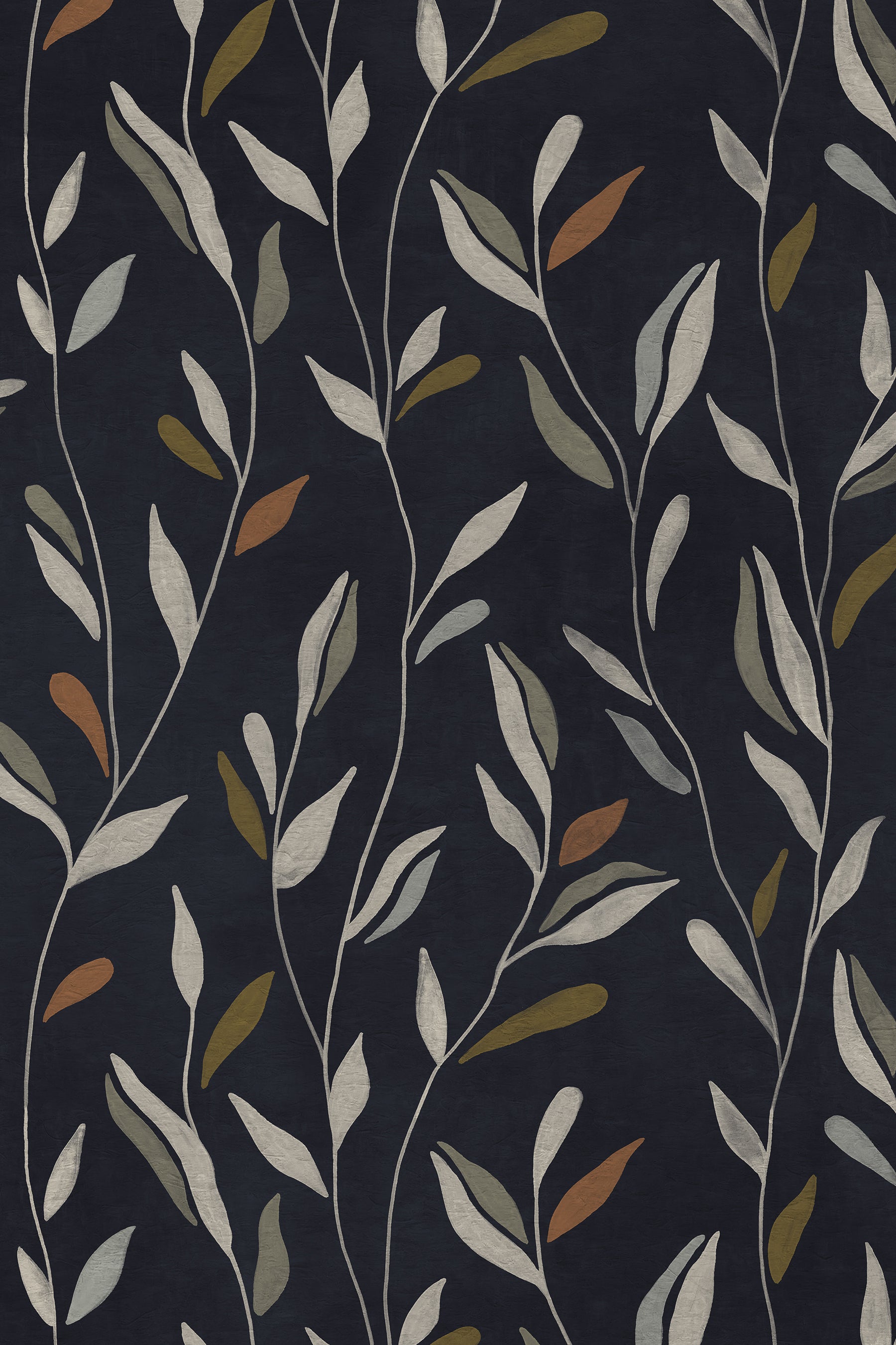 Laurel  Midnight Wallpaper Design