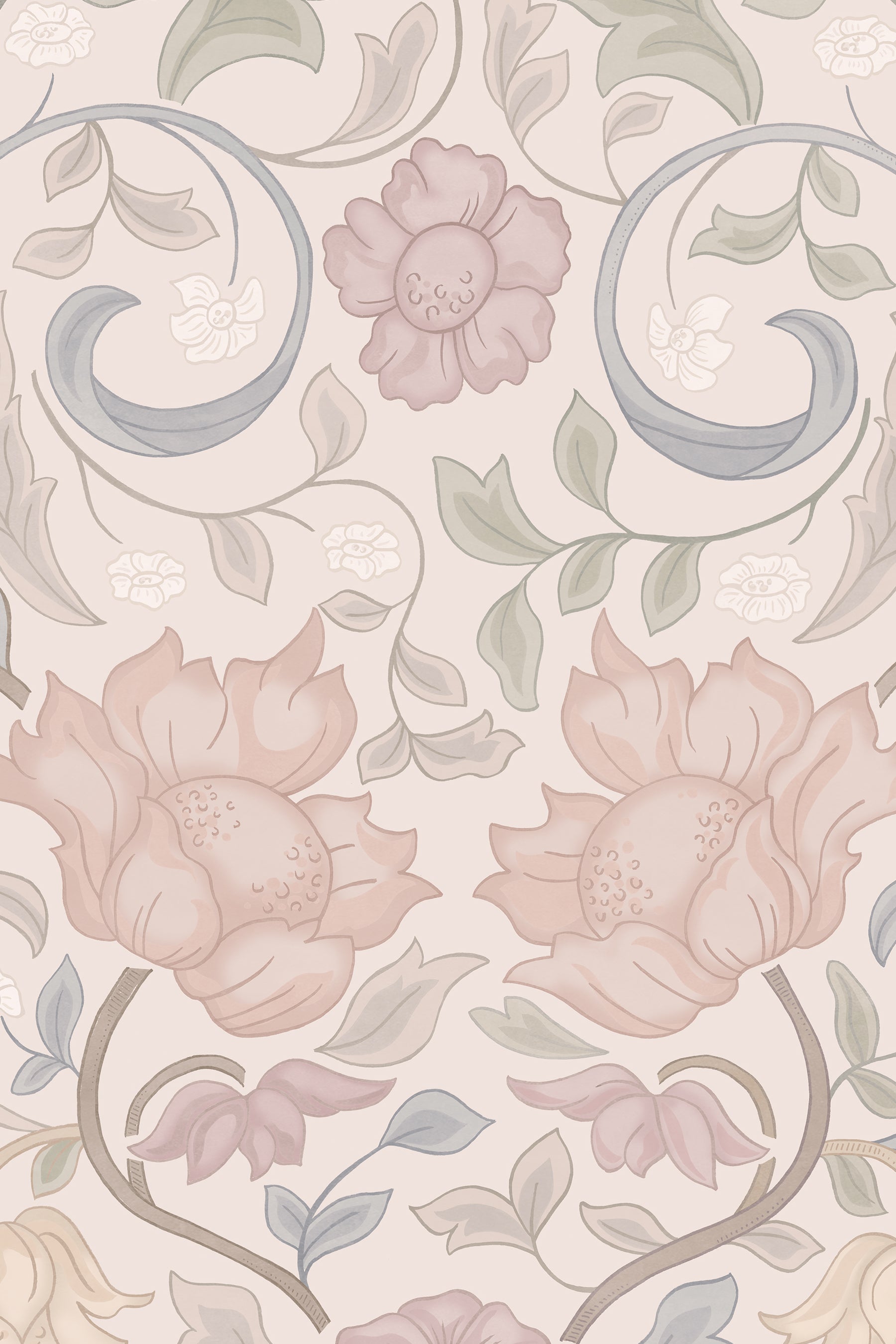 Somerset Camellia Wallpaper Design