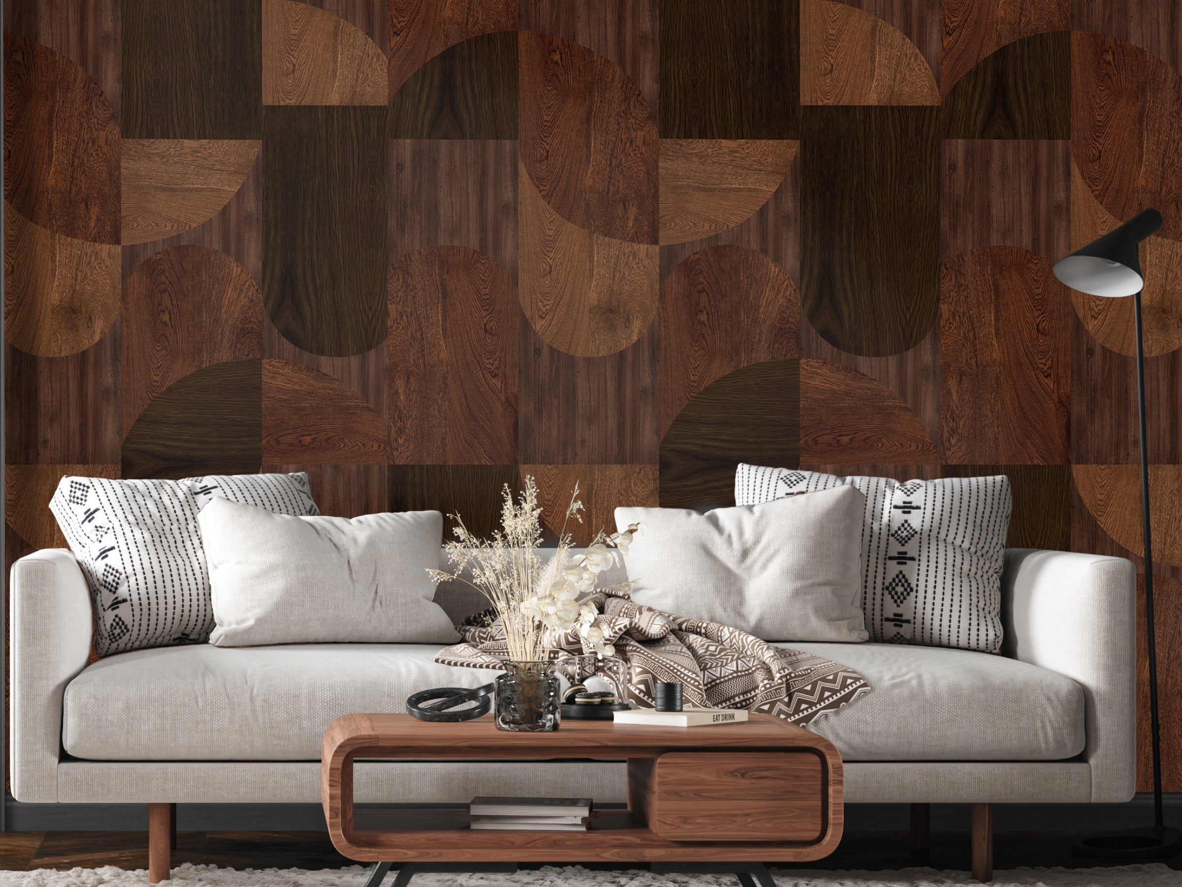 Arches Mural - Mahogany