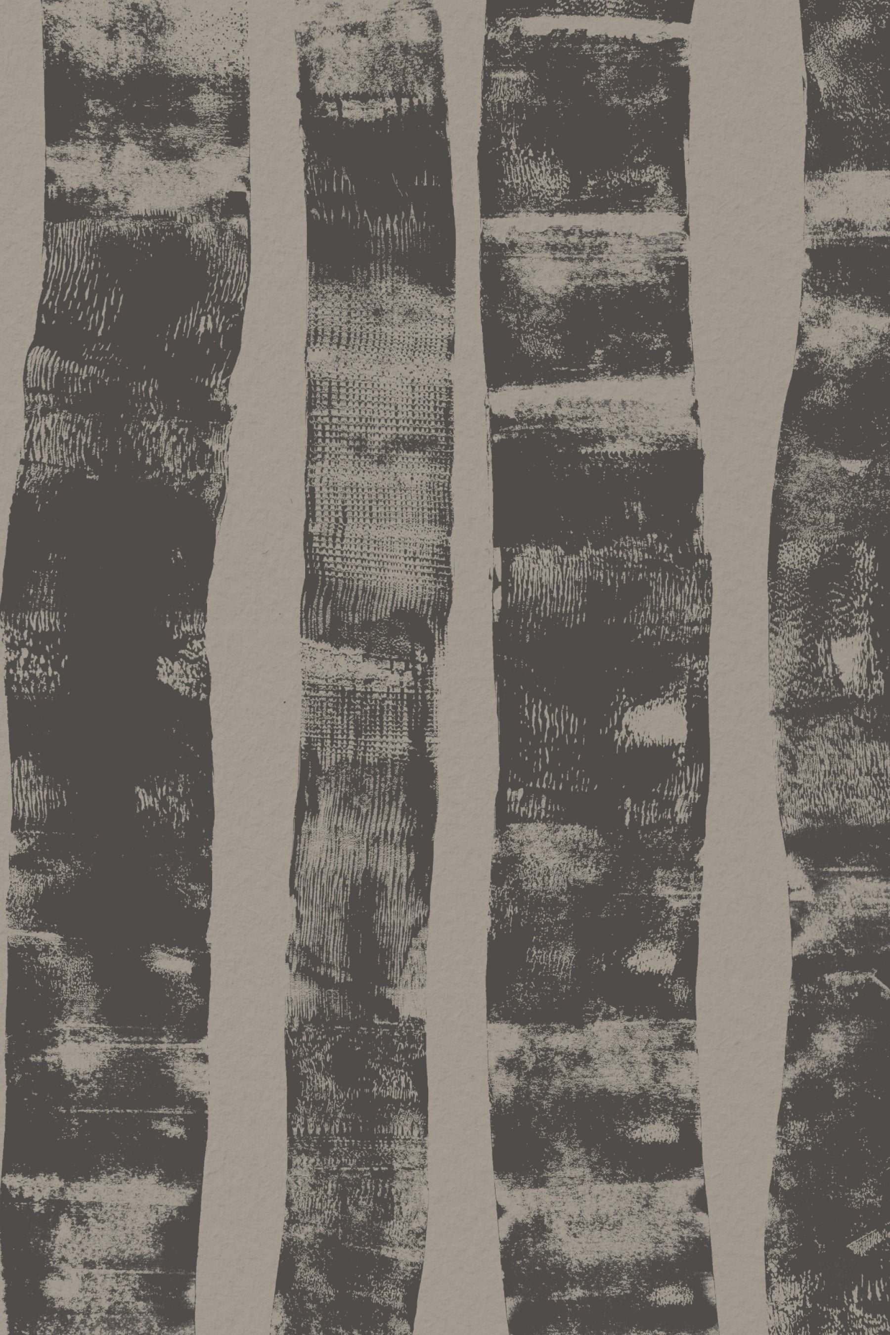 Birch Mural - Midnight