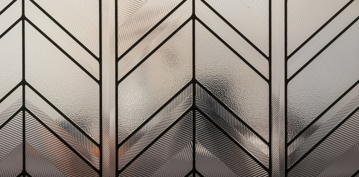 Chevron | Window Film with Textured Leaded Glass Pattern | Made in USA ...