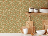 Citrus Grove Olive Green - Oranges