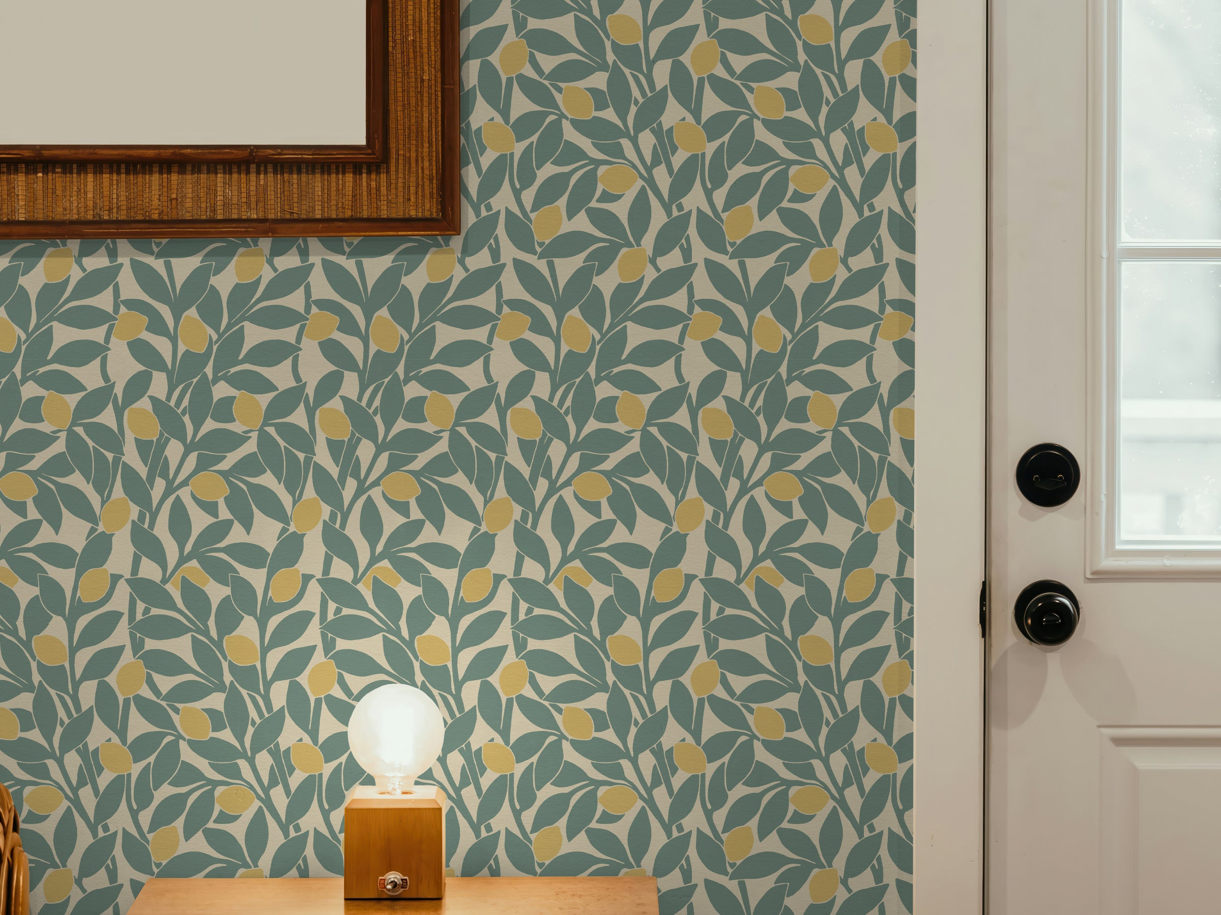 Citrus Grove Pine Green - Lemons