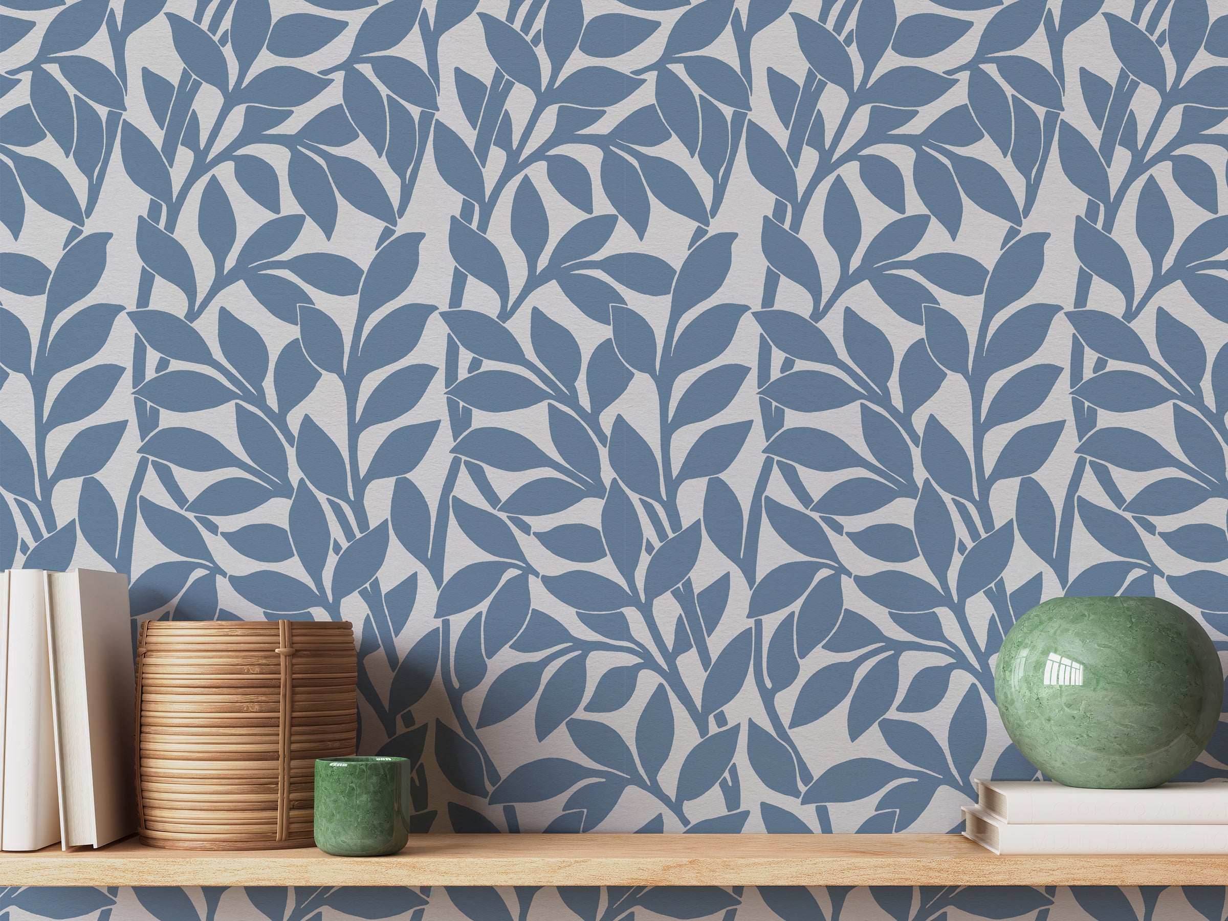 Citrus Grove Soft Navy - Leaves