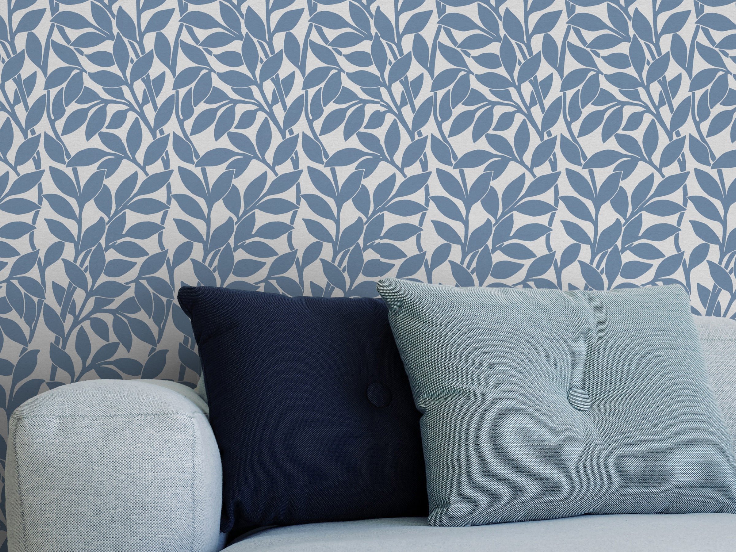 Citrus Grove Soft Navy - Leaves