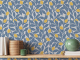 Citrus Grove Soft Navy - Lemons