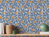 Citrus Grove Soft Navy - Oranges