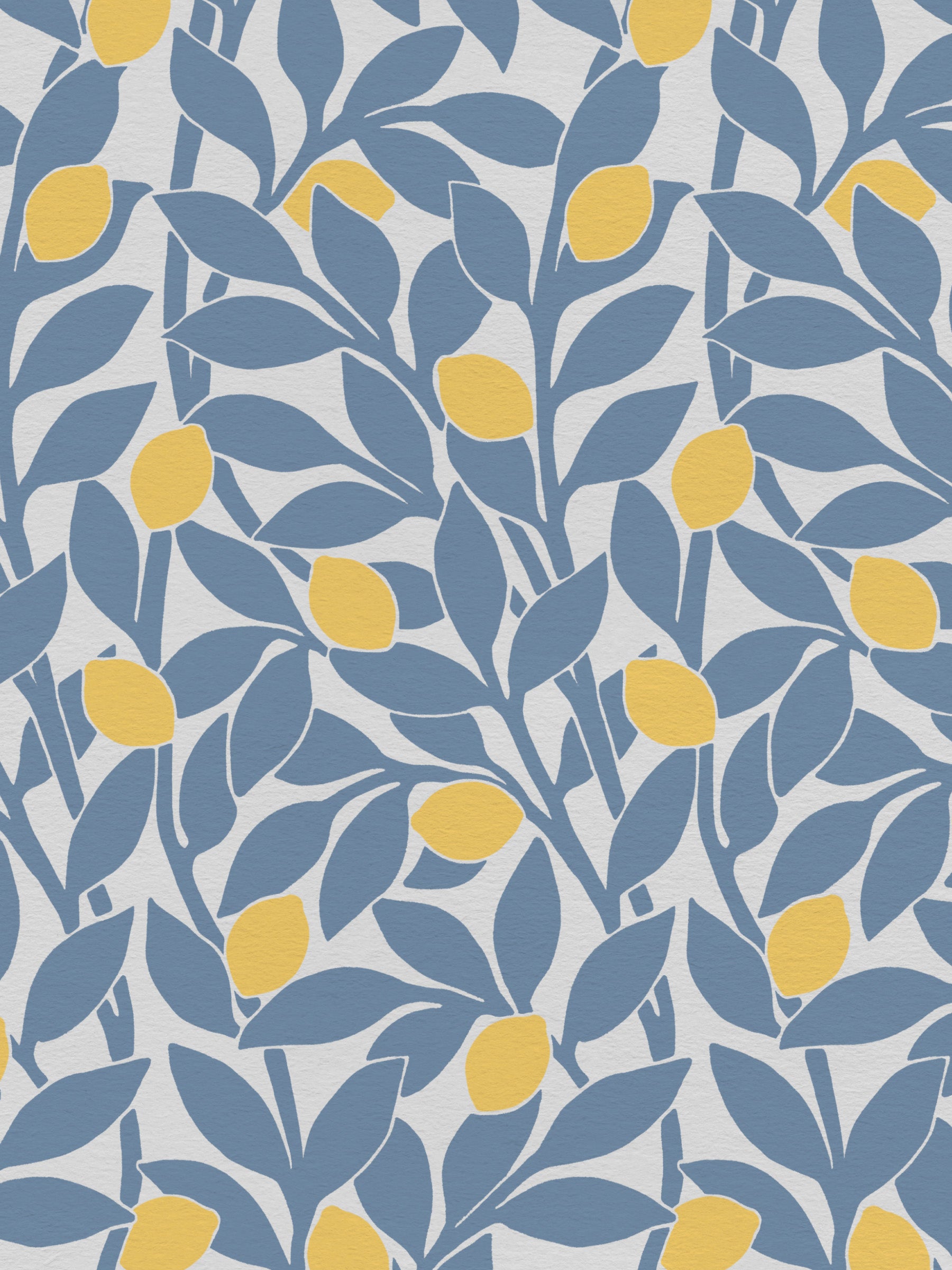 Citrus Grove Soft Navy - Lemons