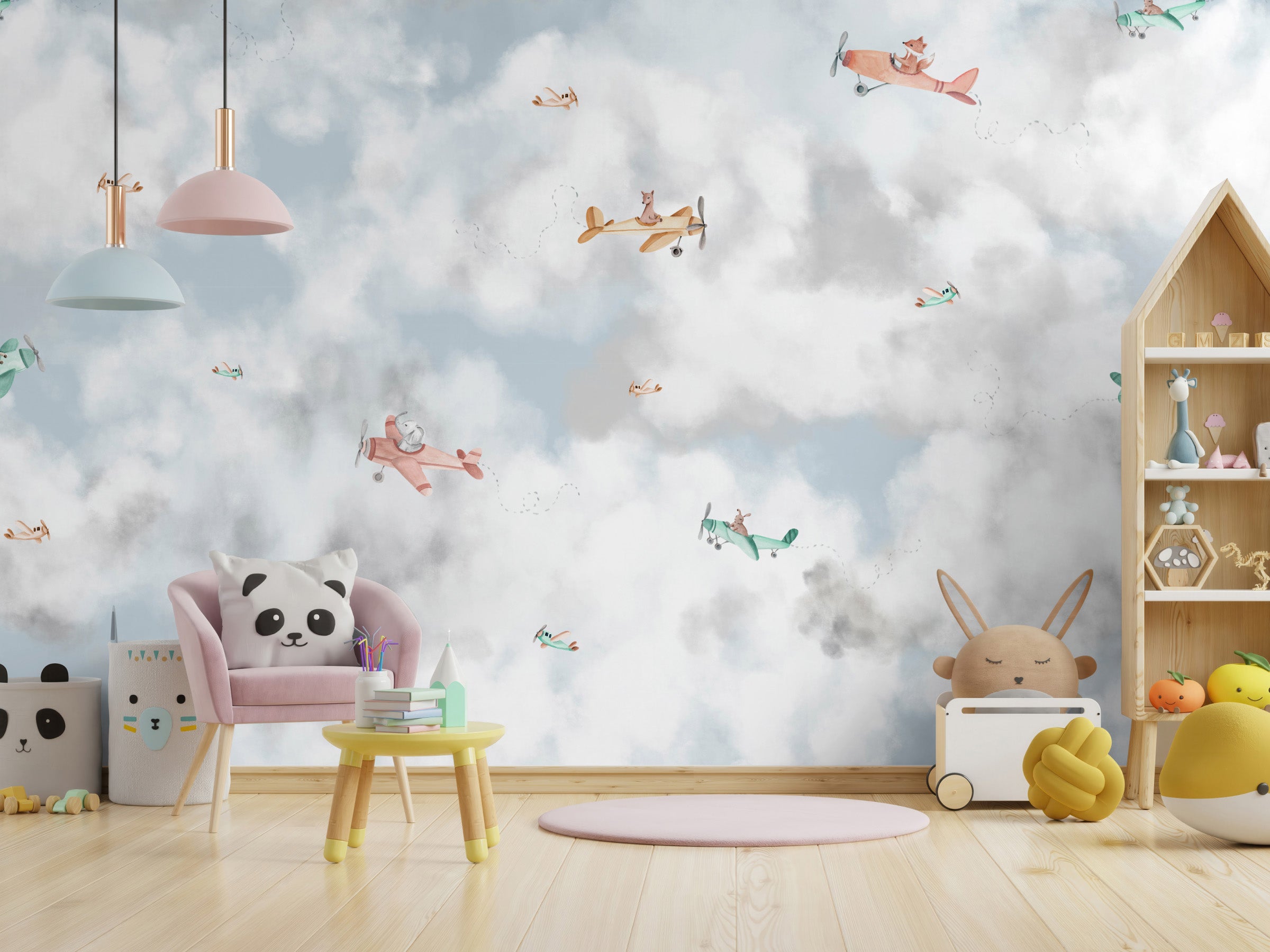 Cloud Play Blue Skies - Airplanes