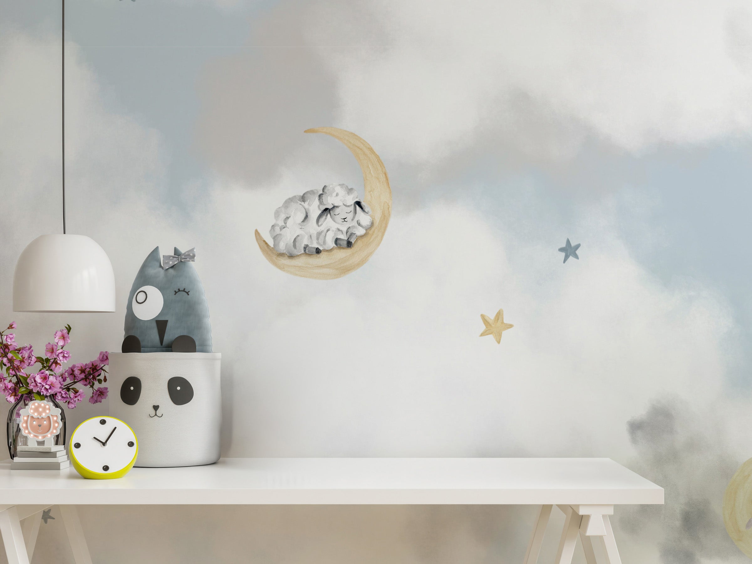 Cloud Play Blue Skies - Moons