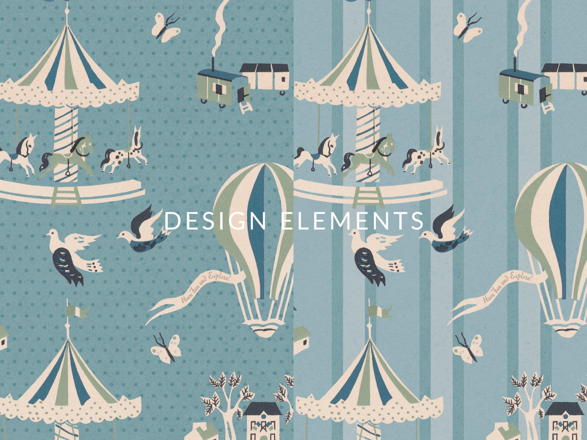 Funfair Soft Blue - Polka Dots