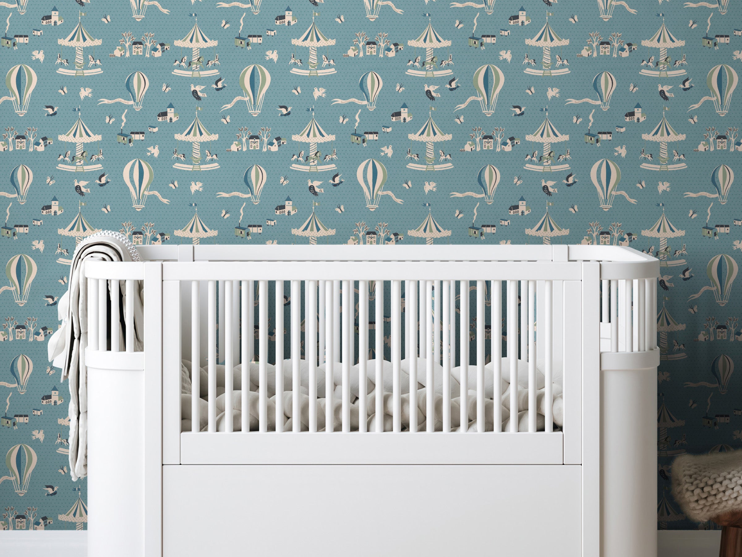 Funfair Soft Blue - Polka Dots