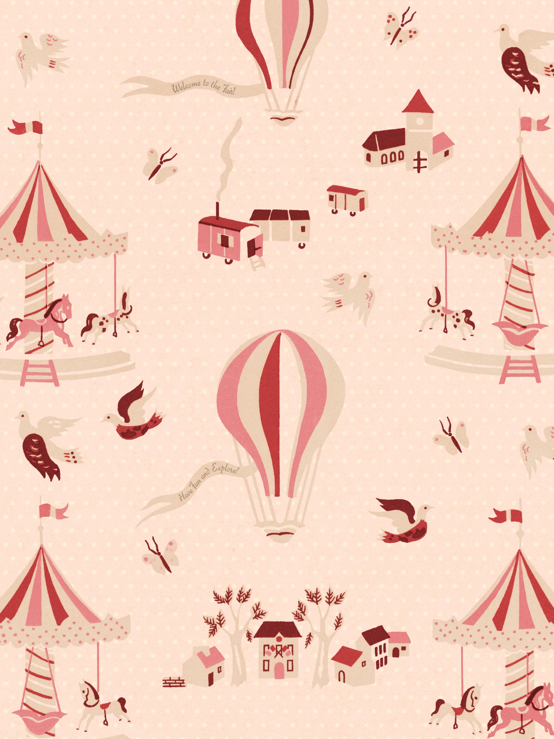 Funfair Soft Pink - Polka Dots
