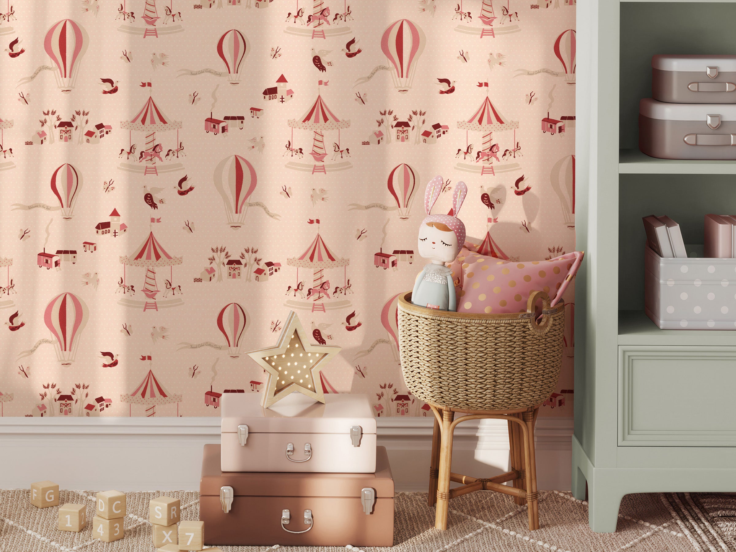 Funfair Soft Pink - Polka Dots