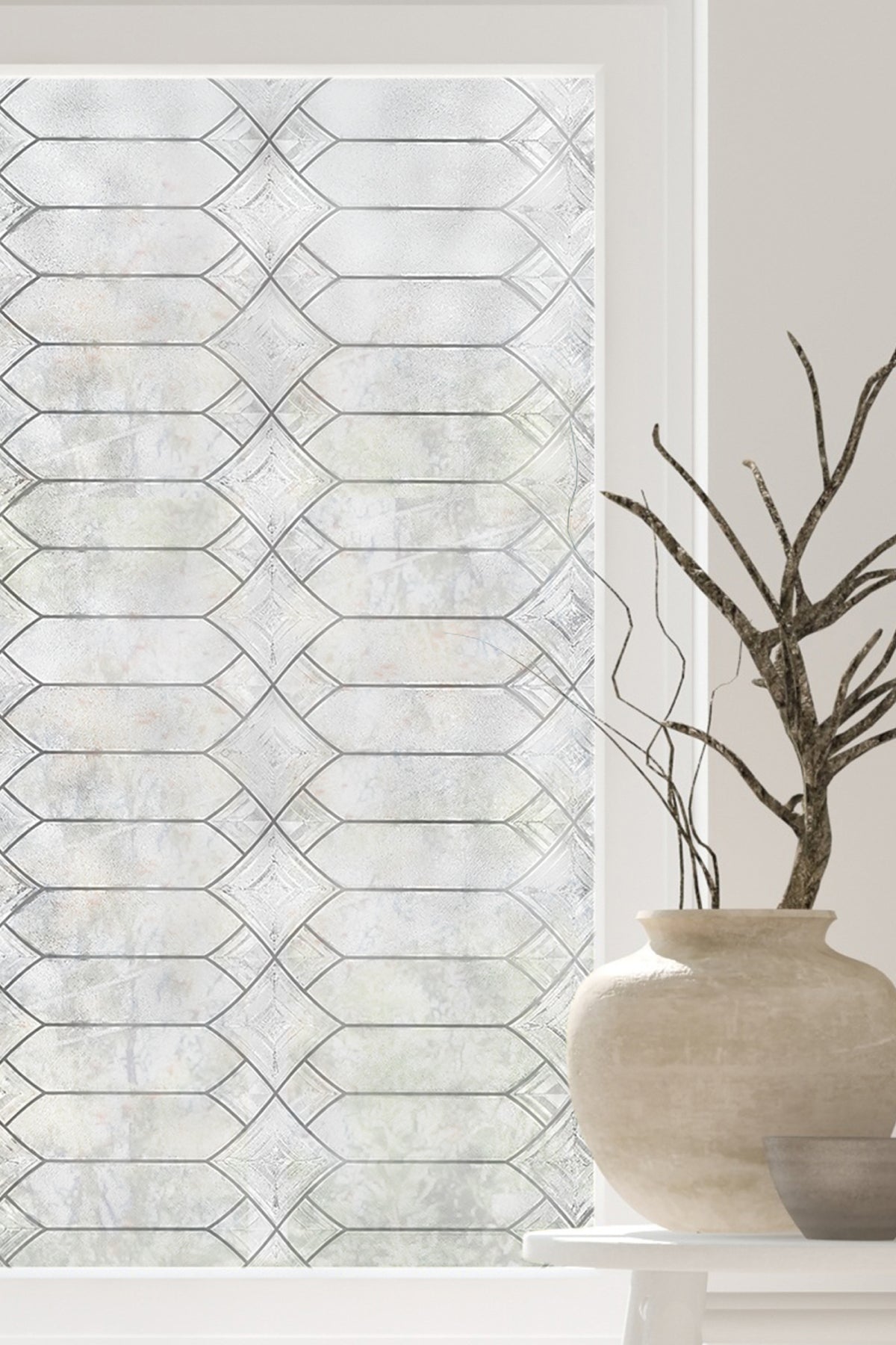 Linear Window Film Pattern Gatehouse Large | Window Film with Textured Leaded Glass Pattern | Made ...