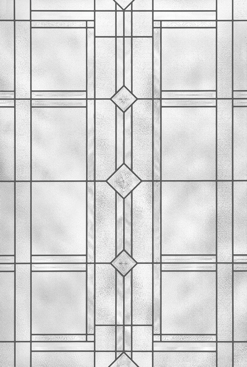 Linear Window Film Pattern Geneva | Window Film with Textured Leaded Glass Pattern | Made in USA ...