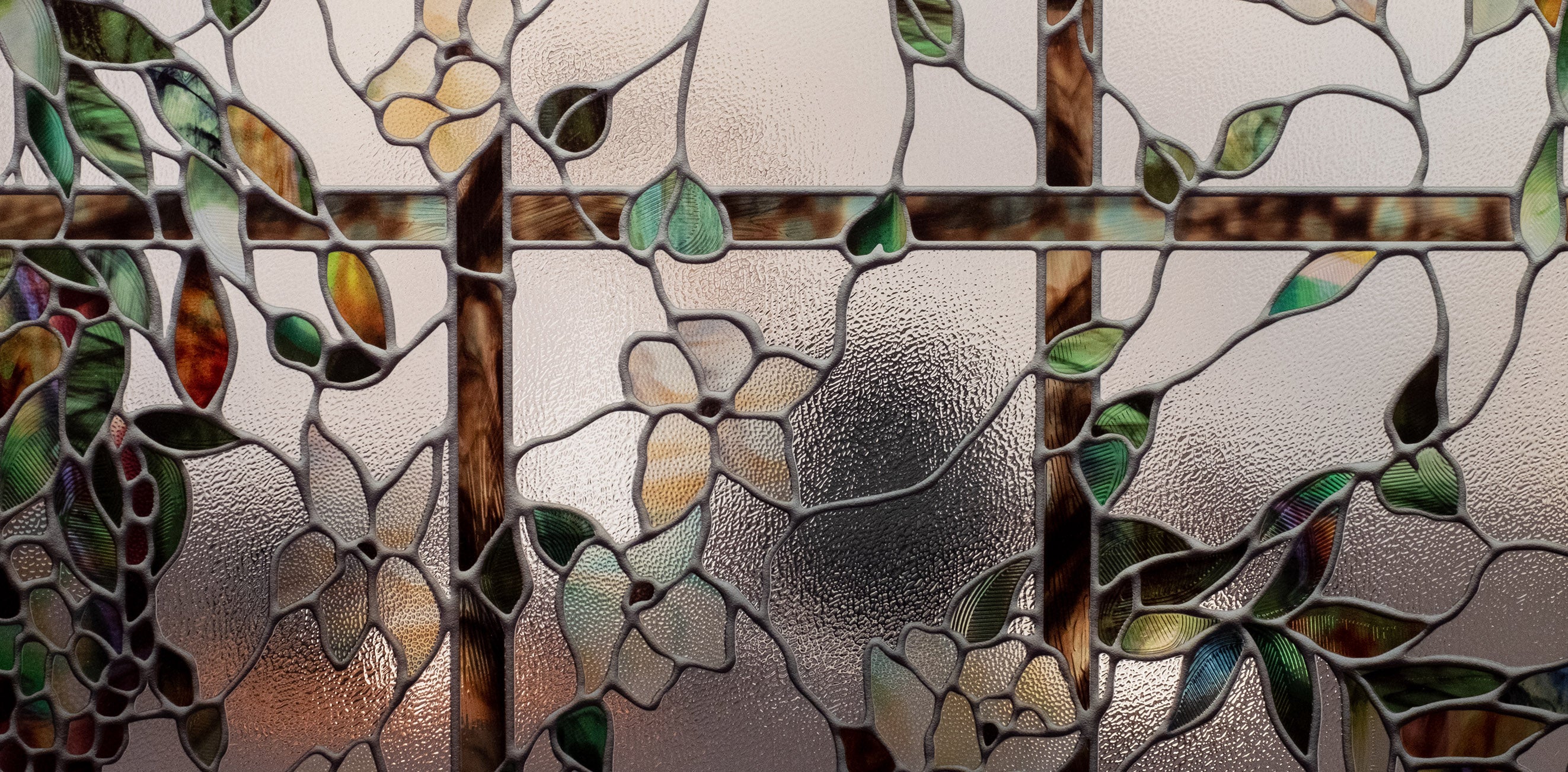 An image of a still life setting, obscured by the Lattice window film in order to exhibit the privacy level of the selected film.