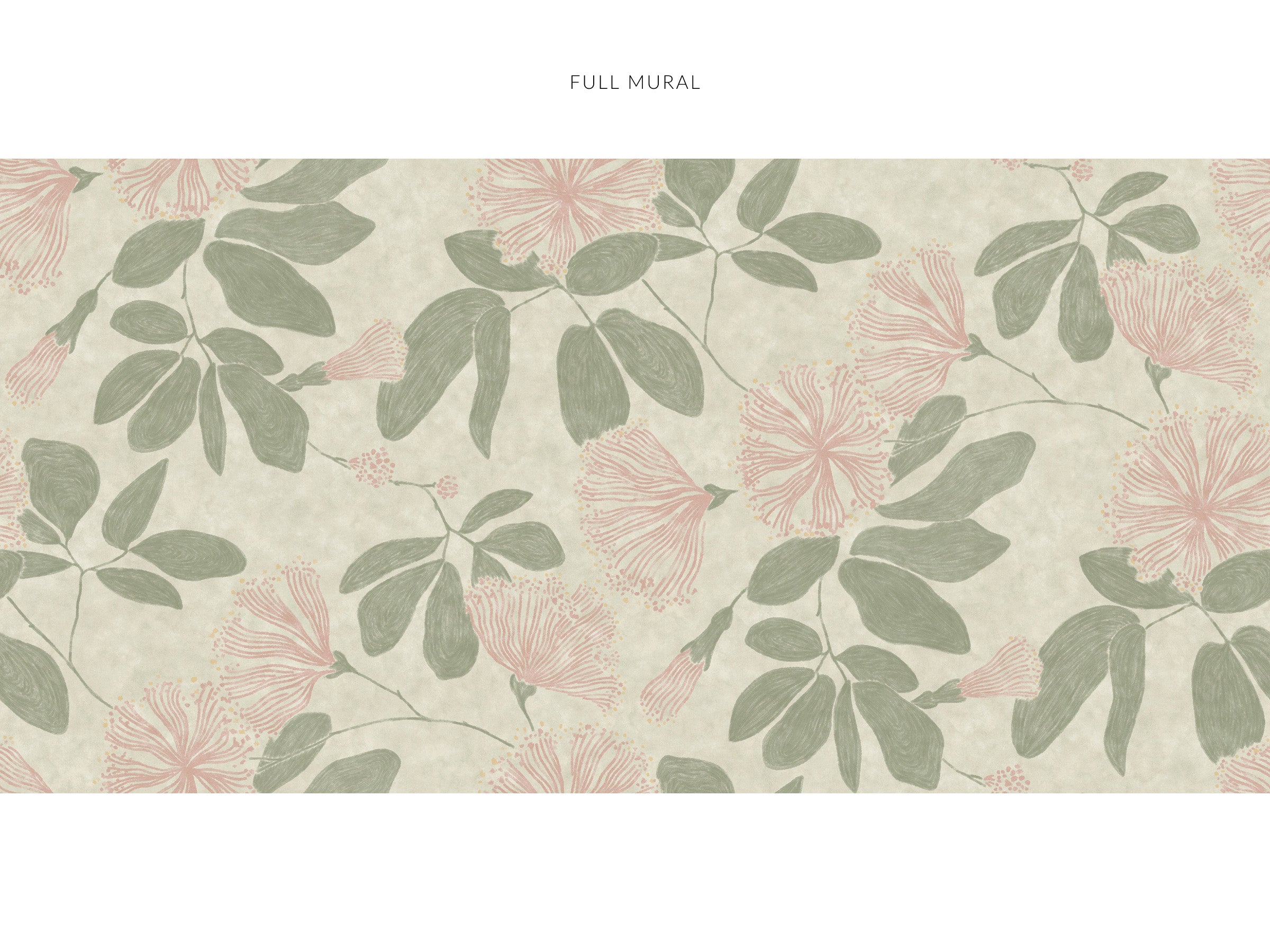 Passion Flower Mural - Whisper Blush