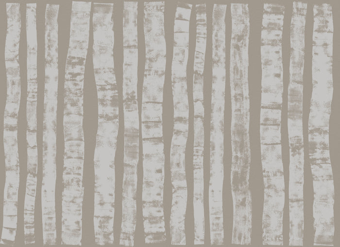 Birch Mural - White
