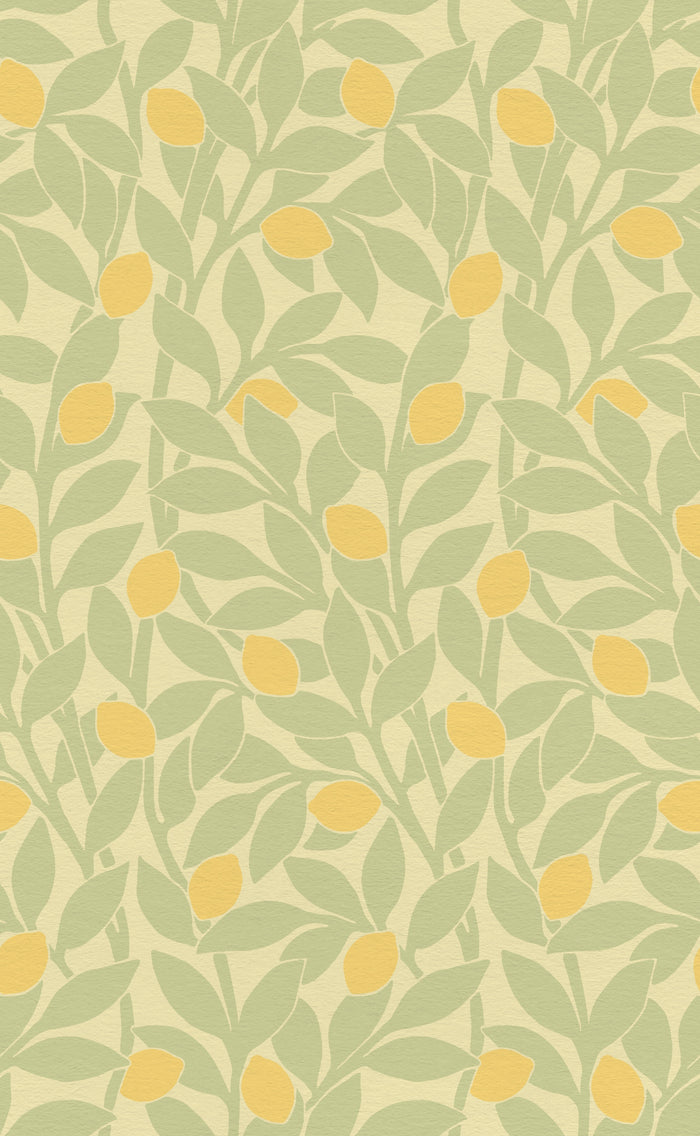 Citrus Grove Lichen Green - Lemons