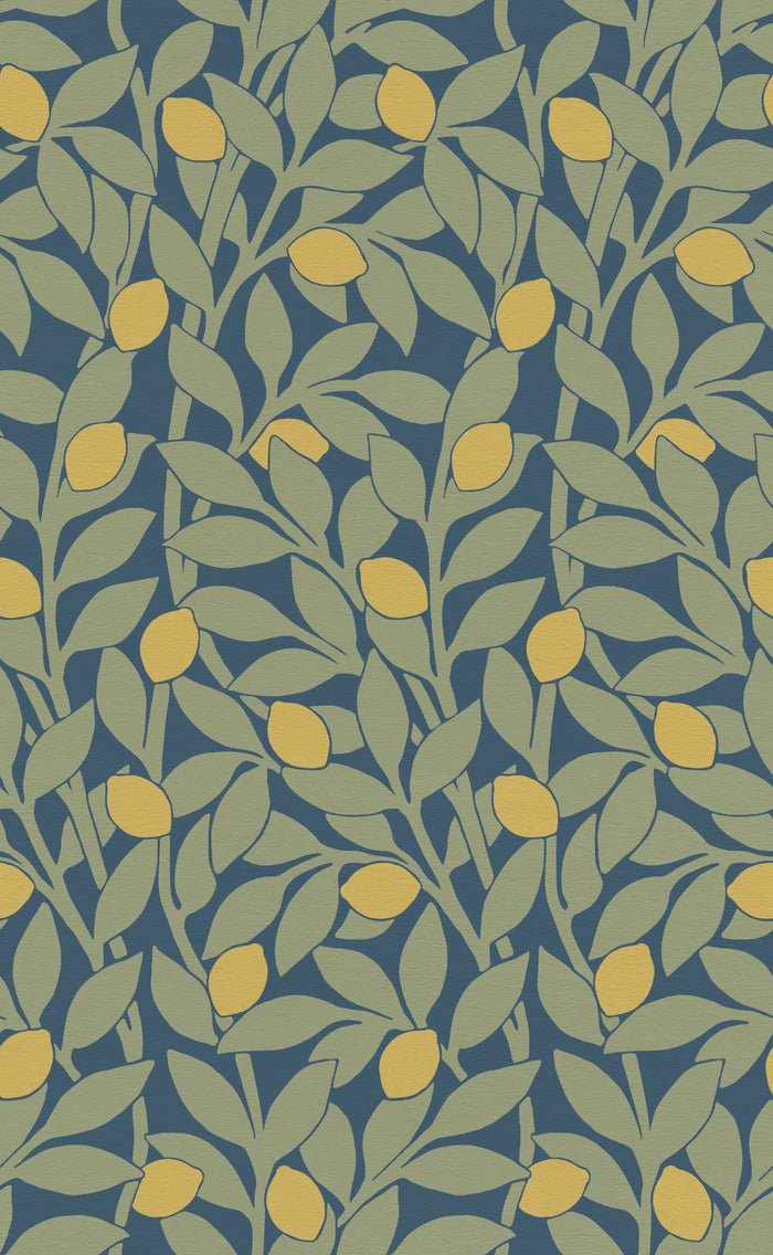 Citrus Grove Navy Sage - Lemons