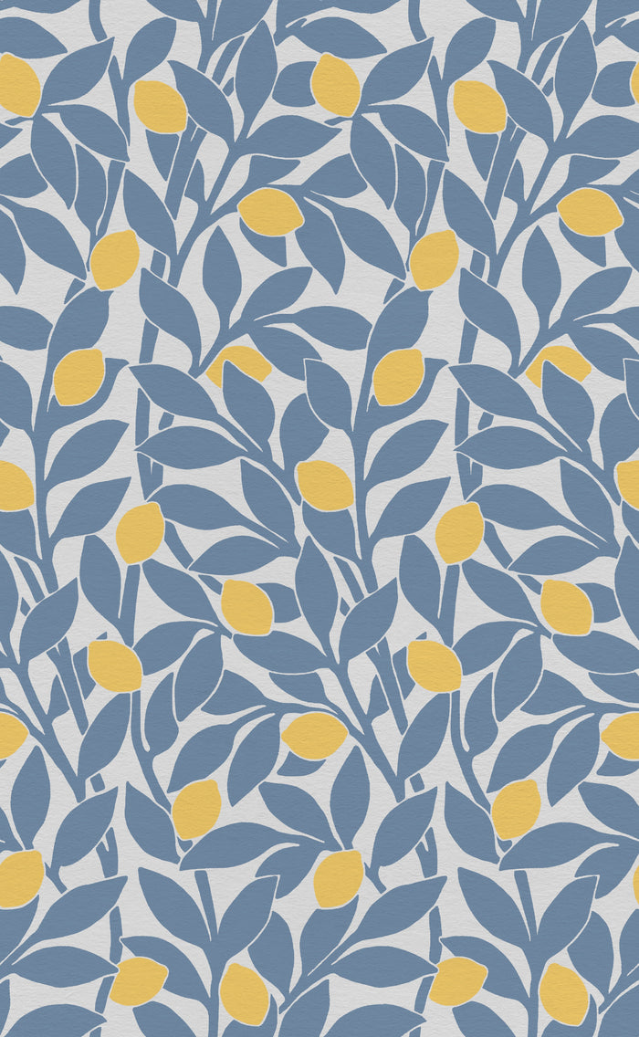 Citrus Grove Soft Navy - Lemons