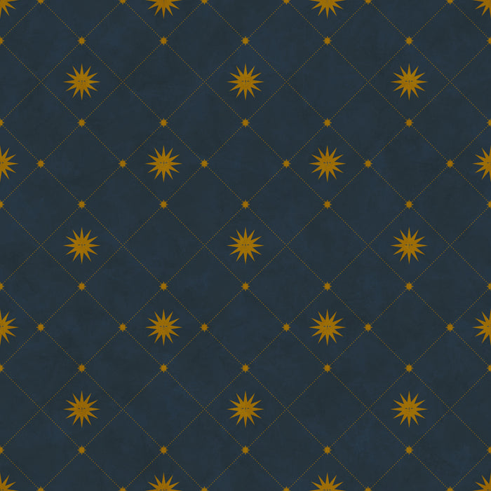Soluna Navy Amber - Suns with Faces