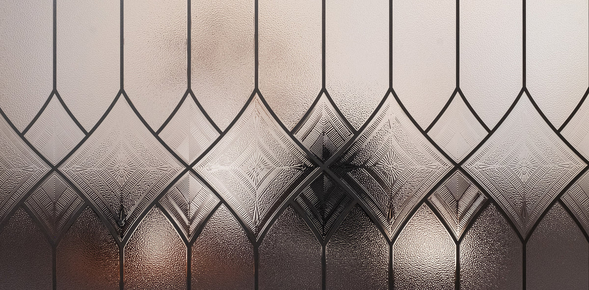 Linear Window Film Pattern Regent | Window Film with Textured Leaded Glass Pattern | Made in USA ...