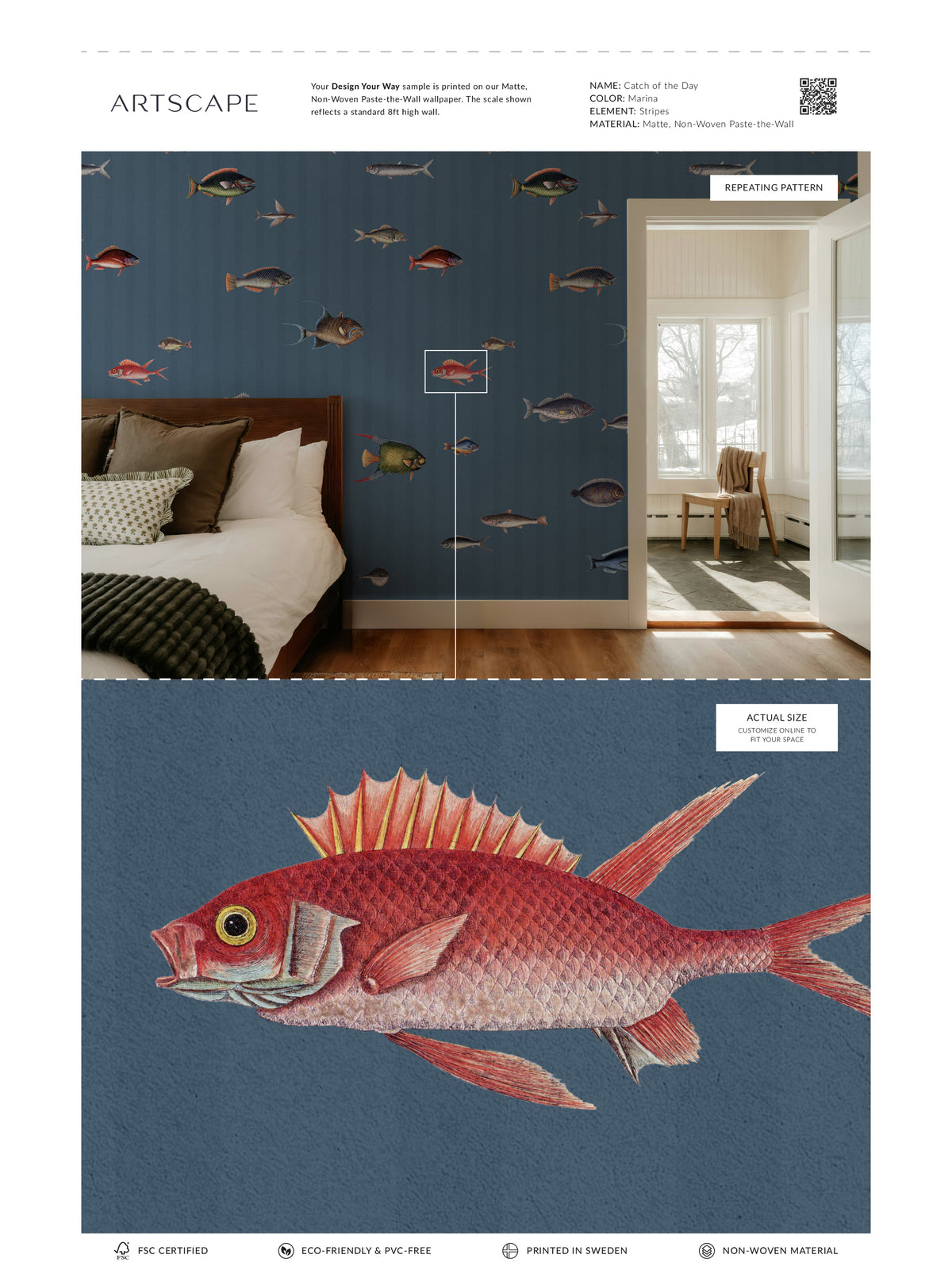 Catch of the Day Marina - Stripes