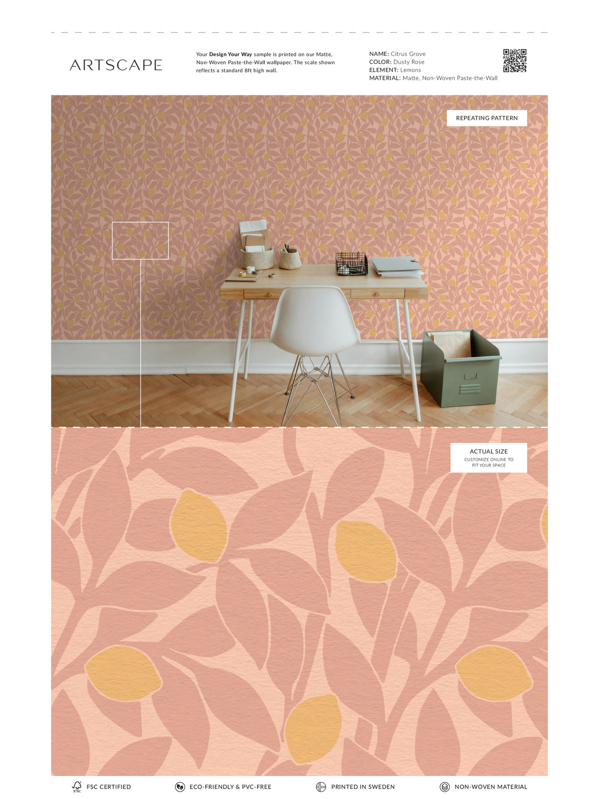 Citrus Grove Dusty Rose - Lemons