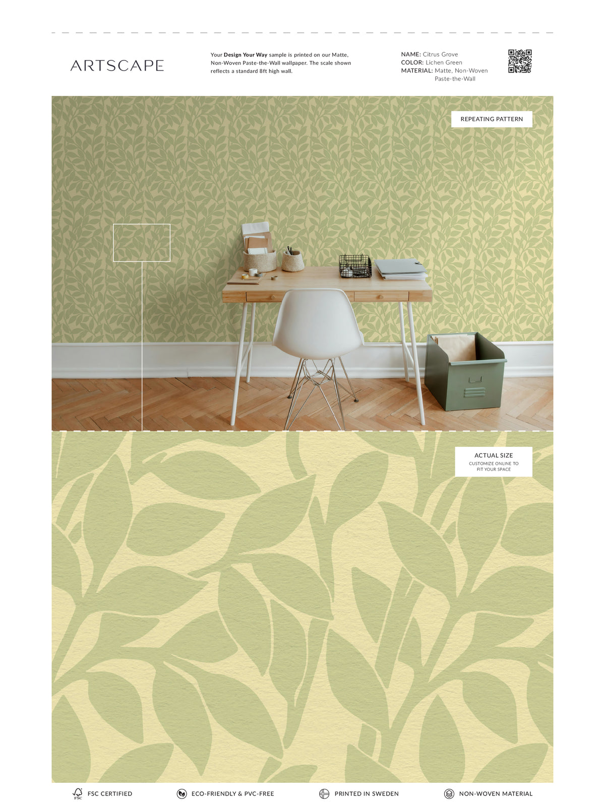 Citrus Grove Lichen Green - Leaves