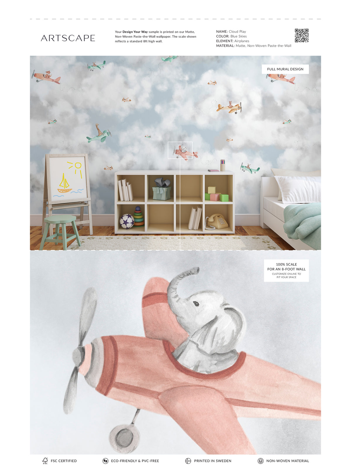 Cloud Play Blue Skies - Airplanes