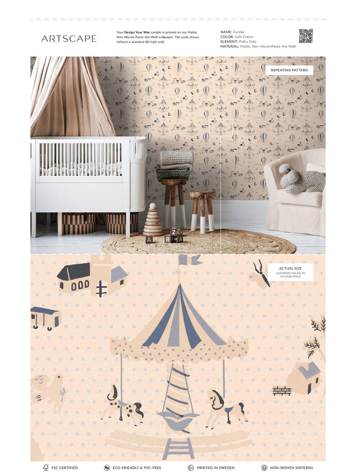Funfair Soft Cream - Polka Dots