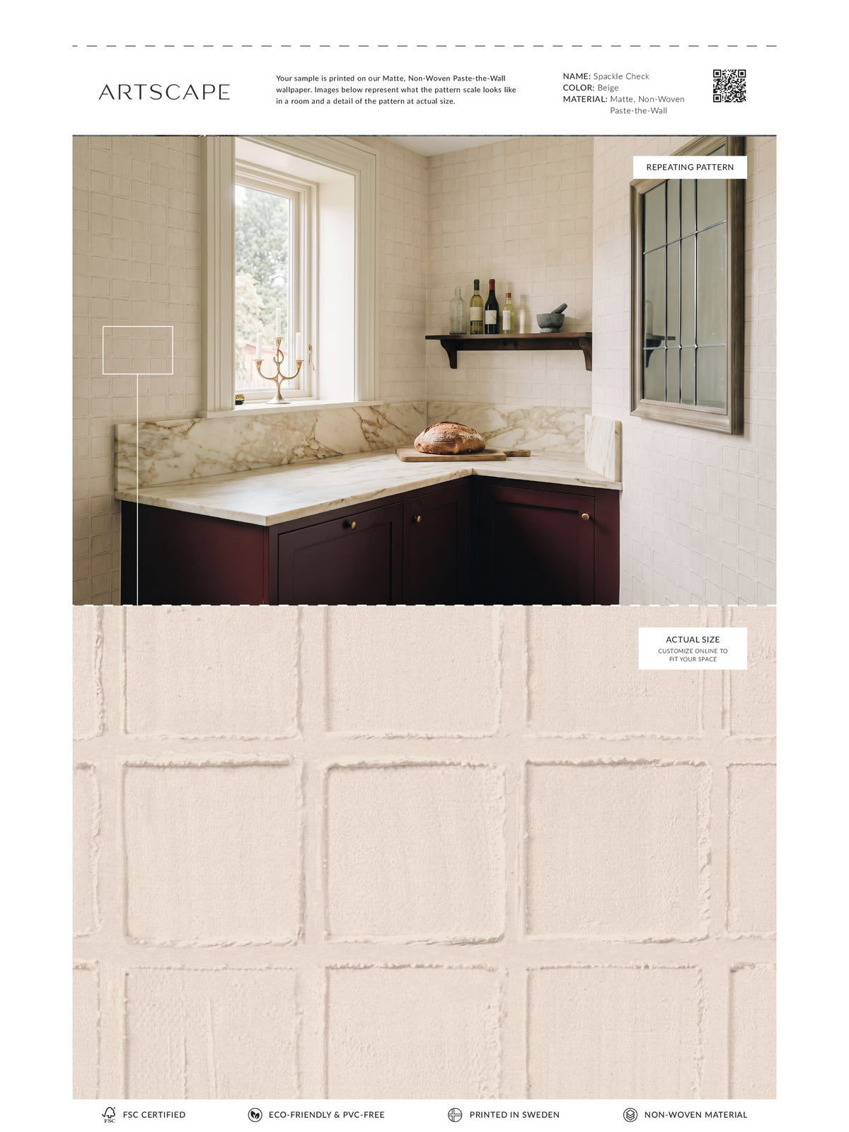 Spackle Check - Beige