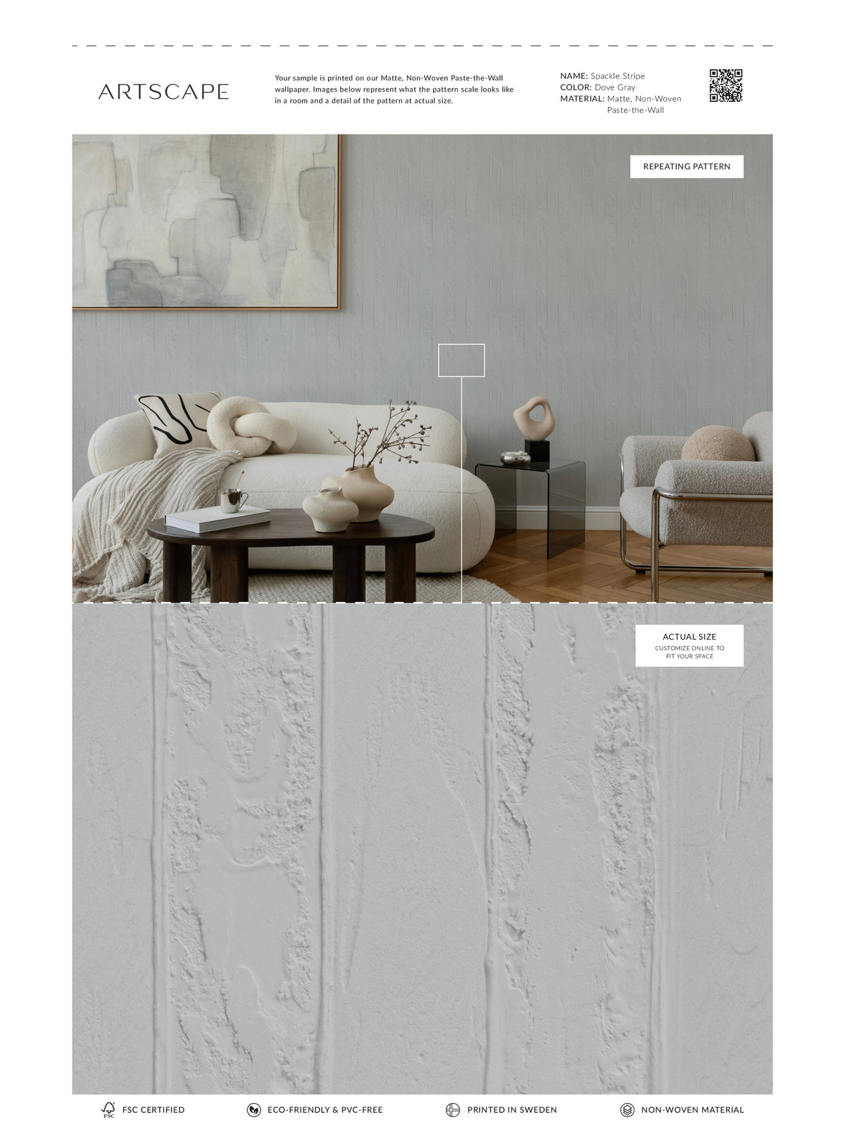 Spackle Stripe - Dove Gray