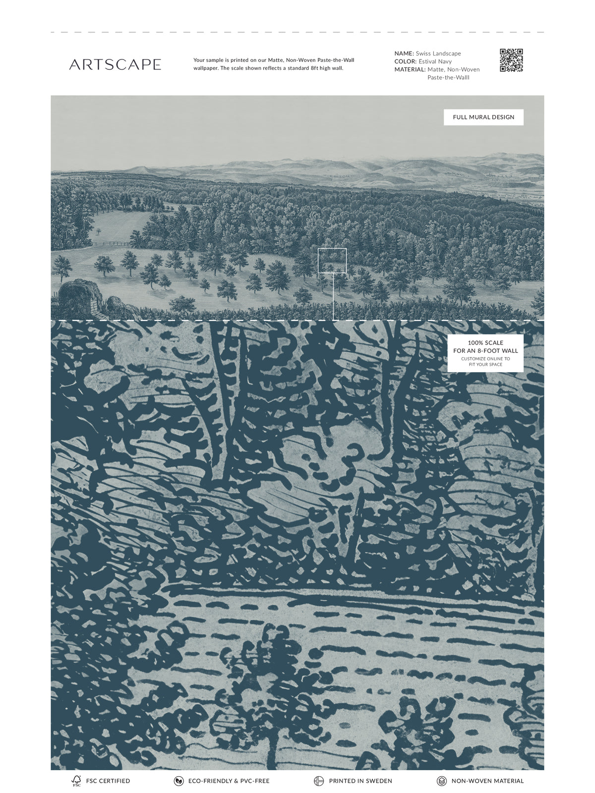 Swiss Landscape - Estival Navy