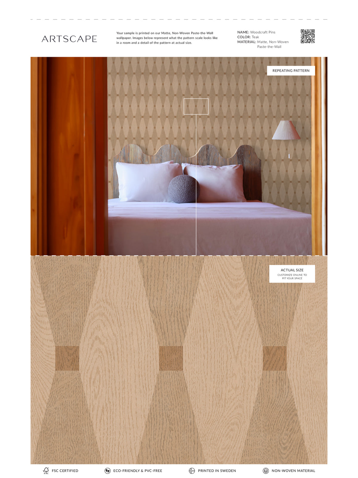 Woodcraft Pins - Teak