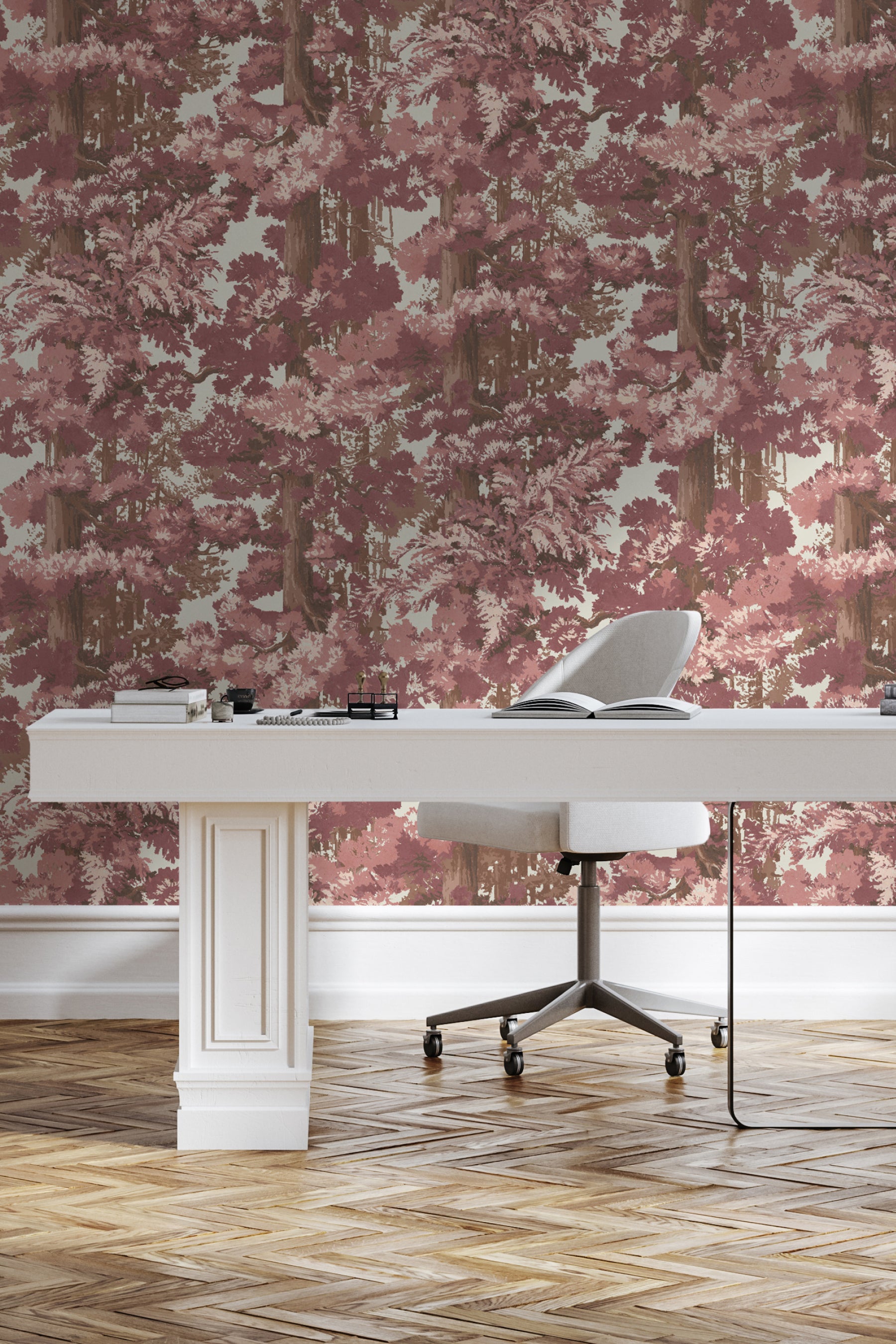 Sequoia Mural - Bark Rose