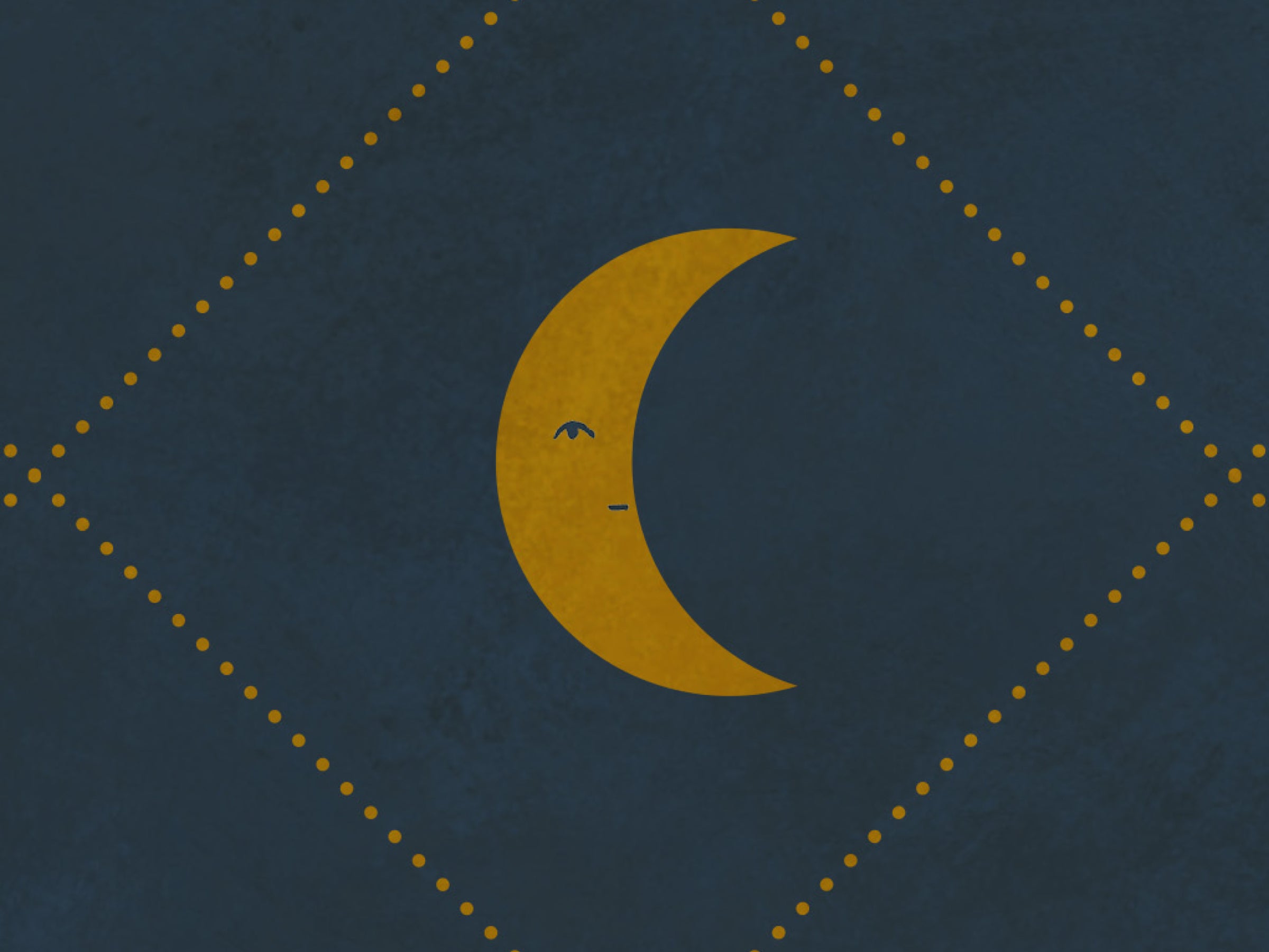 Soluna Navy Amber - Moons with Faces