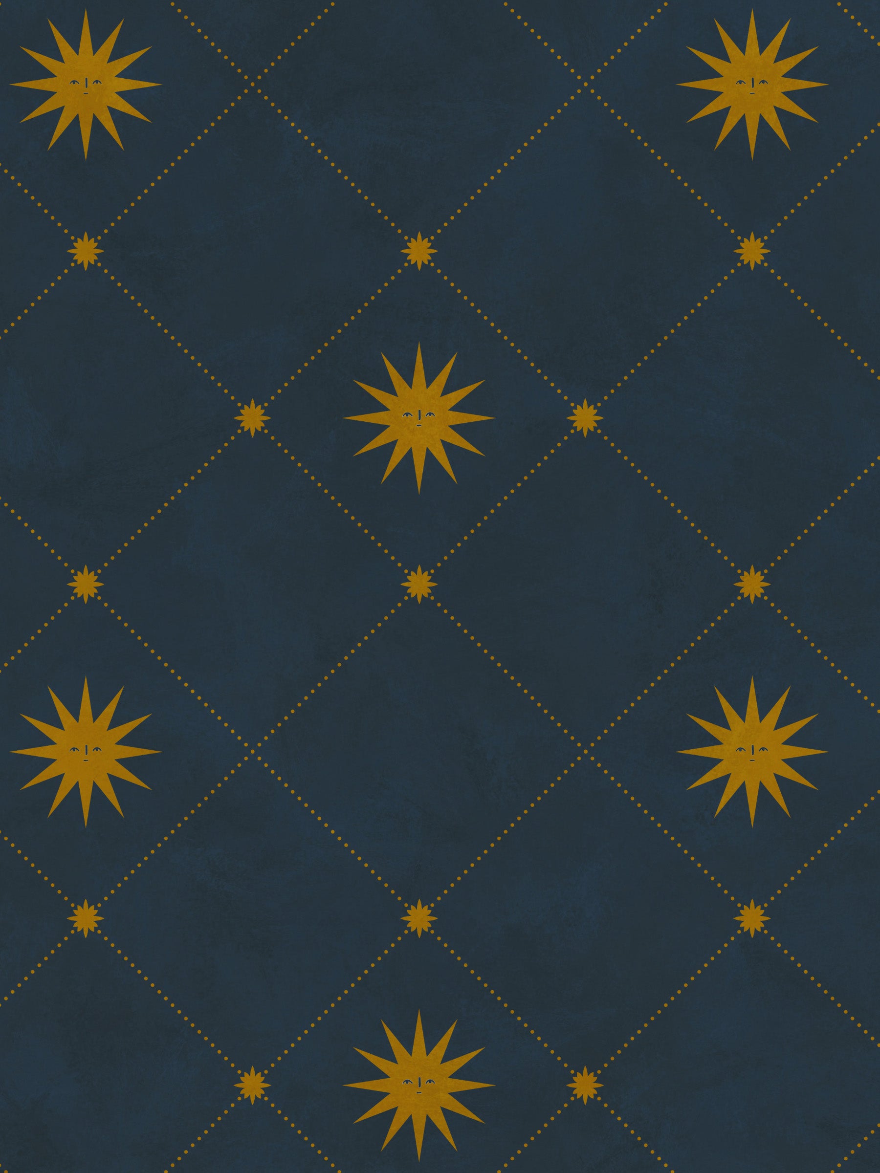 Soluna Navy Amber - Suns with Faces