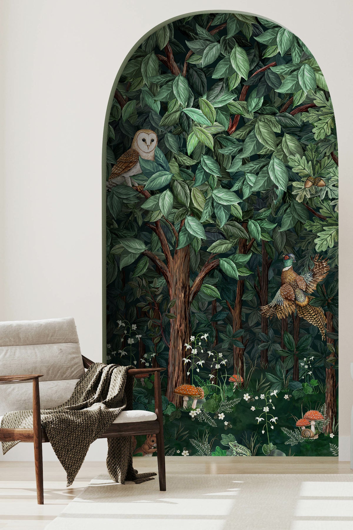 Woodland Romp Woodland Mural | Artist Series Paste the Wall Wallpaper by Artscape ...