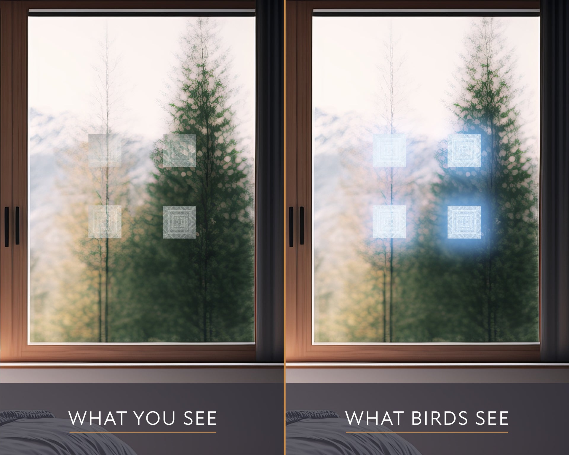 Artscape Clear 4&quot; Bird Deflector (12 pack)  - Decorative Privacy Window Films