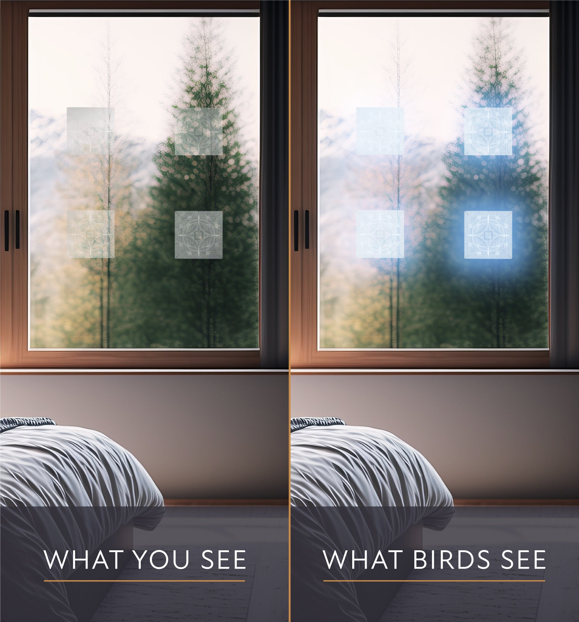 Artscape Clear 6&quot; Bird Deflector  - Decorative Privacy Window Films