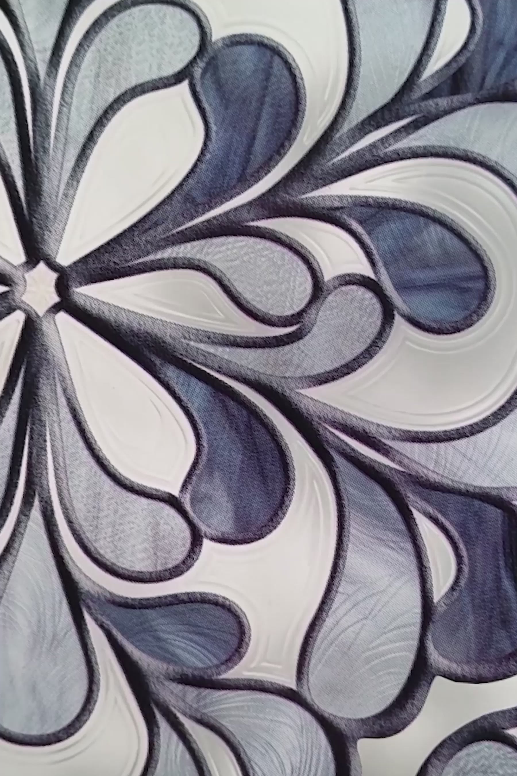 Capri Slate Accent | Window Film with Stained Glass Pattern | Made