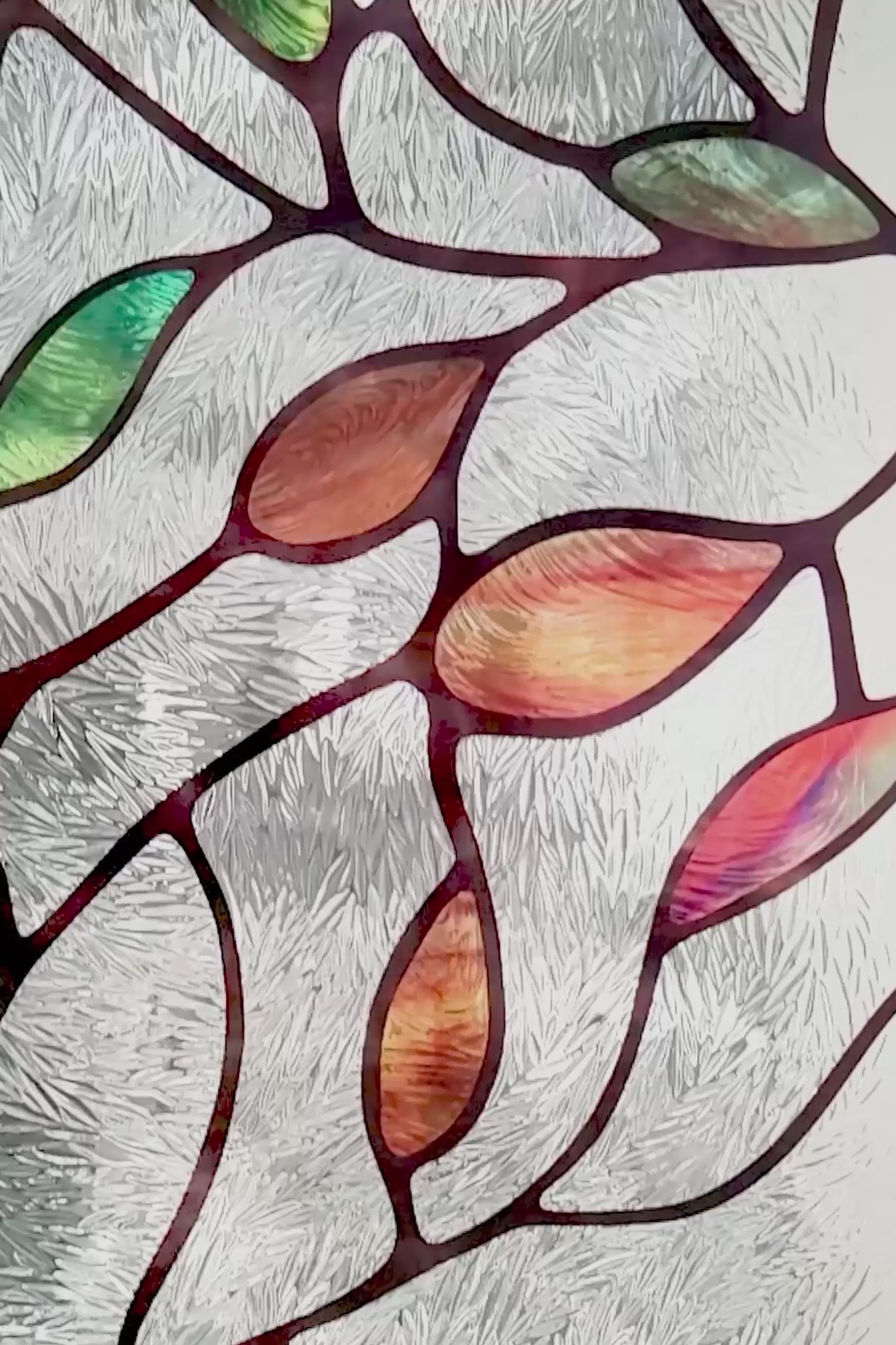 New Leaf | Window Film with Vibrant Colored Pattern | Made in USA