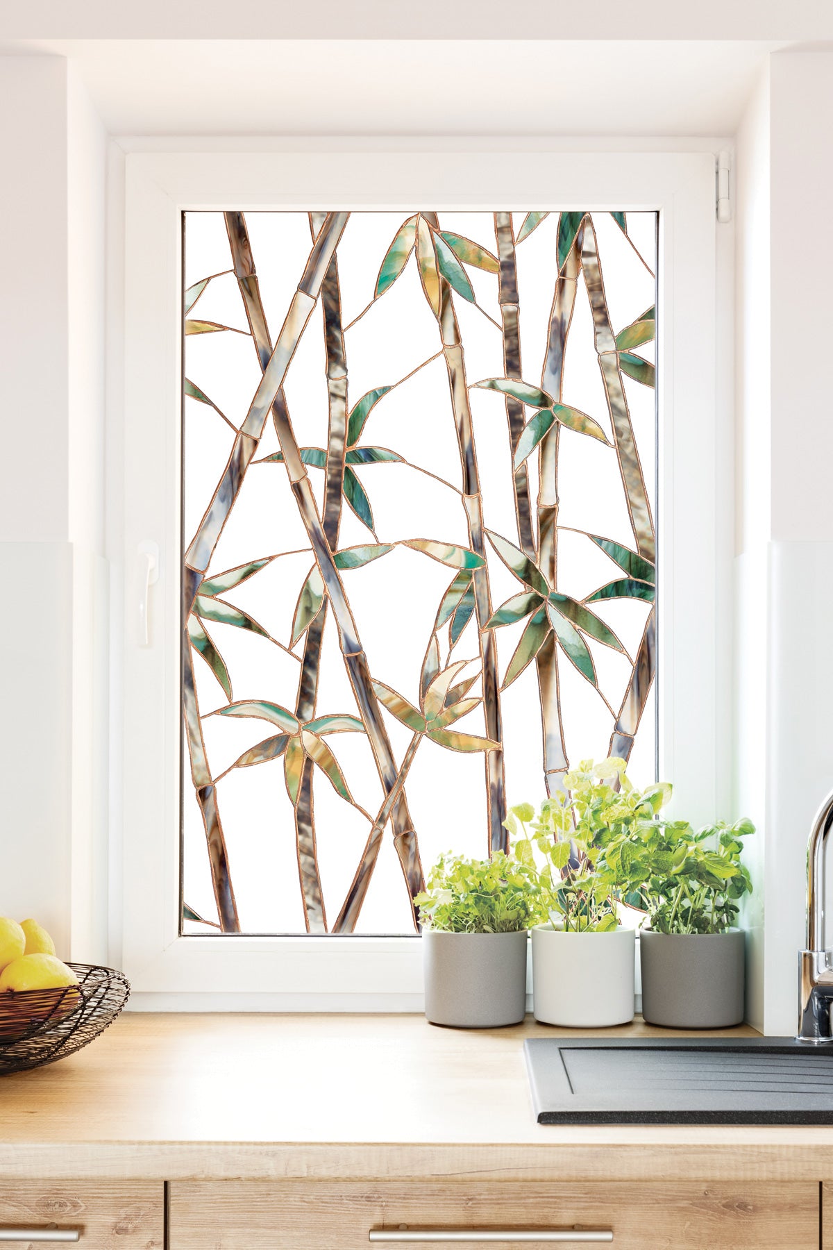 60cmx100cm Green Bamboo Leaves Pattern Glue-free Electrostatic Glass Film  Window Opaque Home Sliding Door Bathroom Privacy Film - Decorative Films -  AliExpress